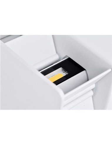 Aplique LED exterior rectangular DAVOS arena blanco, 4x6W 24W 3000K/4000K 2200Lm, IP54
