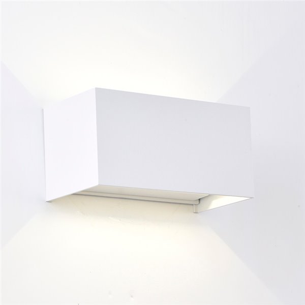 Aplique LED exterior rectangular DAVOS arena blanco, 4x6W 24W 3000K/4000K 2200Lm, IP54