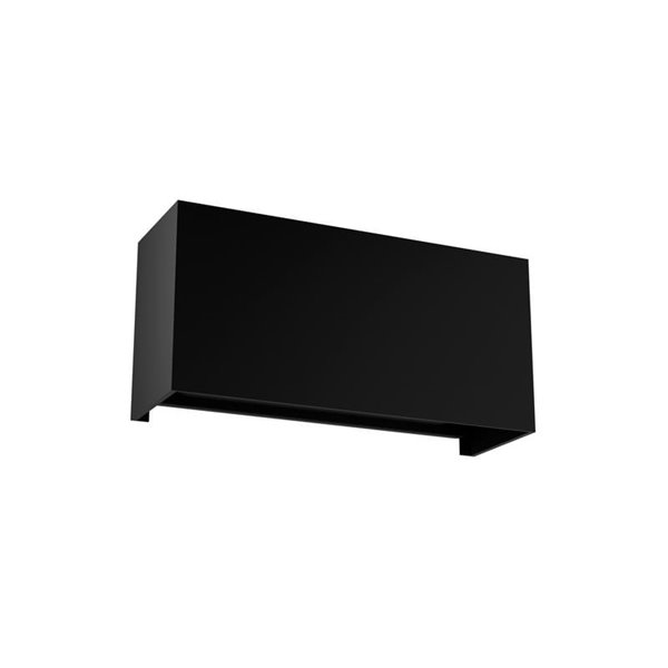 Luminária LED exterior retangular DAVOS areia preta, 4x6W 24W 3000K/4000K 2200Lm, IP54