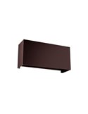 Aplique LED exterior rectangular DAVOS corten, 4x6W 24W 3000K/4000K 2200Lm, IP54