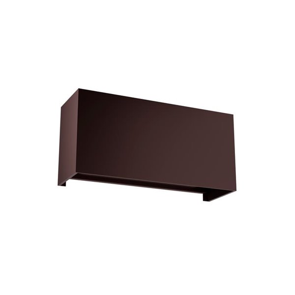 Applique murale extérieure rectangulaire à LED DAVOS Corten, 4 x 6 W (équivalent 24 W), 3000 K/4000 K, 2200 lm, IP54