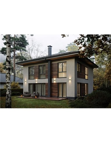 Aplique LED exterior rectangular DAVOS corten, 4x6W 24W 3000K/4000K 2200Lm, IP54