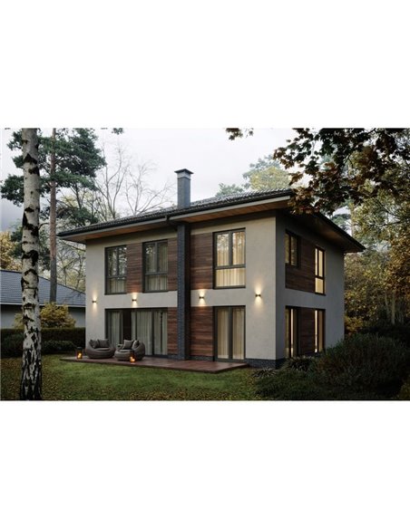 Applique murale extérieure rectangulaire à LED DAVOS Corten, 4 x 6 W (équivalent 24 W), 3000 K/4000 K, 2200 lm, IP54