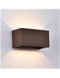Aplique LED exterior rectangular DAVOS corten, 4x6W 24W 3000K/4000K 2200Lm, IP54