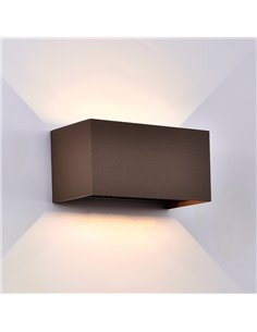 Aplique LED Davos doble corten 3000k 2