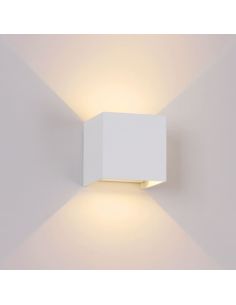 Aplique exterior LED cuadrado DAVOS 2 Luces arriba y abajo 6W, dim 2700K blanco