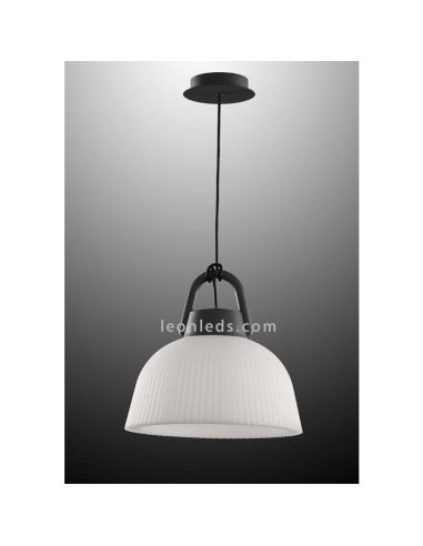 Candeeiro de Teto Exterior Branco e Cinzento Antracite Kinké | Luminária pendurada ao ar livre Kinke | LeonLeds.com