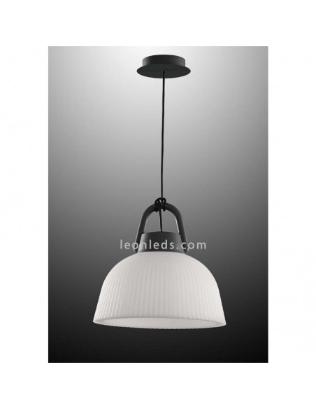 Candeeiro de Teto Exterior Branco e Cinzento Antracite Kinké | Luminária pendurada ao ar livre Kinke | LeonLeds.com
