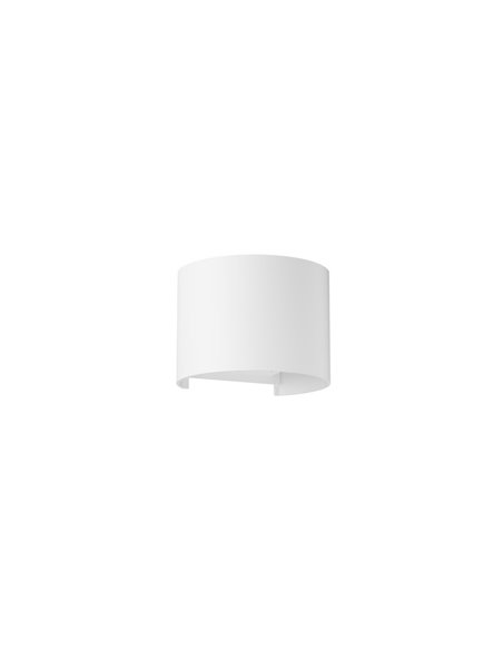 Aplique exterior redondo LED DAVOS blanco 2x6W 12W 2700K dimmable 1100Lm, IP54