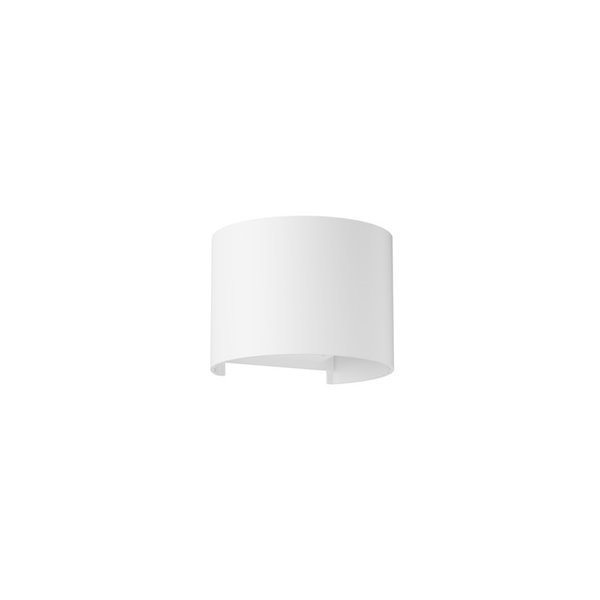 Aplique exterior redondo LED DAVOS blanco 2x6W 12W 2700K dimmable 1100Lm, IP54