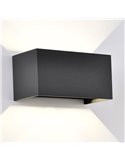 Aplique LED exterior rectangular DAVOS gris oscuro, 4x6W 24W 2700K dimmable 2200Lm, IP54
