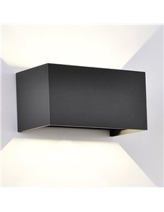 Aplique LED exterior rectangular DAVOS gris oscuro, 4x6W 24W 2700K dimmable 2200Lm, IP54