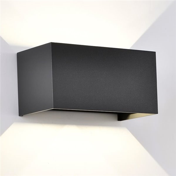 Aplique LED exterior rectangular DAVOS gris oscuro, 4x6W 24W 2700K dimmable 2200Lm, IP54