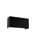 Aplique LED exterior rectangular DAVOS negro, 4x6W 24W 2700K dimmable 2200Lm, IP54