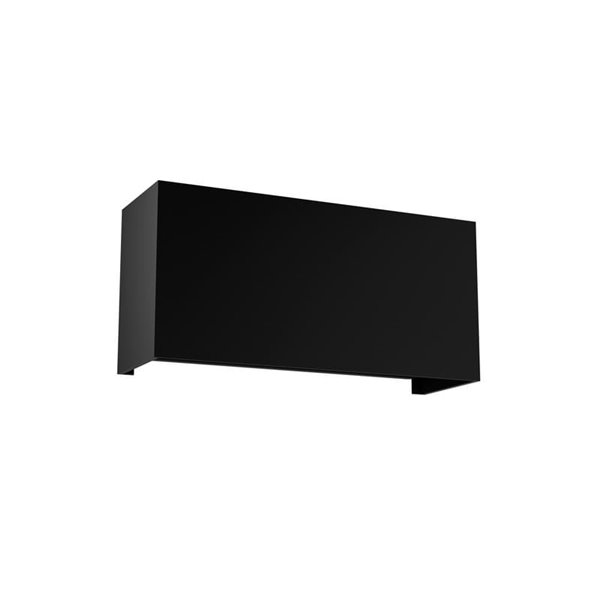 Aplique LED retangular externo DAVOS preto, 4x6W 24W 2700K dimerizável 2200Lm, IP54