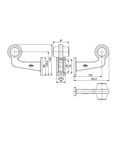 Cuerno LED Neon para intermitente, brazo largo, cable 5m LKD 2599 12/24V homologado cat. 5