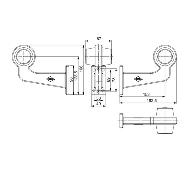 Klaxon à LED pour clignotant, bras long, câble de 5 m LKD 2566 12/24 V homologué cat. 5