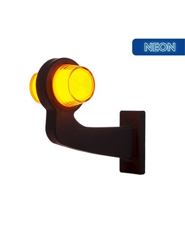 Buzina de LED Neon para piscas, braço longo, cabo de 5m LKD 2599 12/24V homologada cat. 5