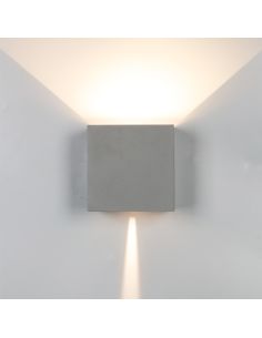 Luminária de parede externa LED DAVOS XL com 2 lâmpadas, 10W, dimerizável, cinza escuro, branco, preto ou marrom, 2700K