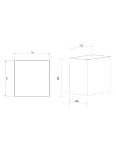 Aplique exterior LED 2 Luces 10W DIM DAVOS XL gris oscuro, blanco, negro o marrón 2700K 2