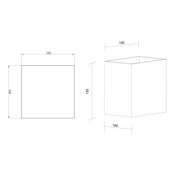Aplique exterior LED 2 Luces 10W DIM DAVOS XL gris oscuro, blanco, negro o marrón 2700K medidas