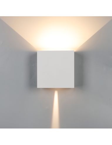 Aplique exterior LED 2 Luces 10W DIM DAVOS XL gris oscuro, blanco, negro o marrón 2700K