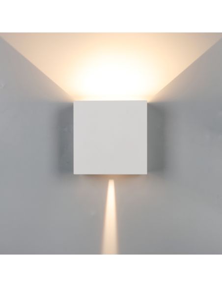 Aplique exterior LED 2 Luces 10W DIM DAVOS XL gris oscuro, blanco, negro o marrón 2700K