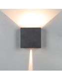 Aplique exterior LED 2 Luces 10W DIM DAVOS XL gris oscuro, blanco, negro o marrón 2700K