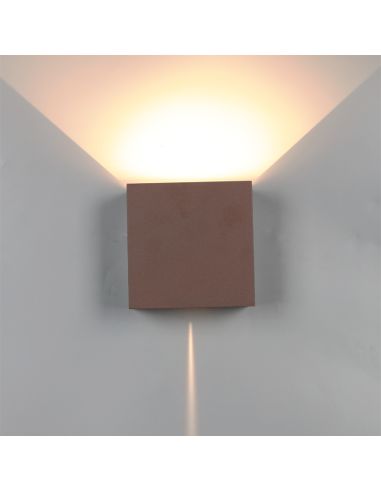 Luminária de parede externa LED DAVOS XL com 2 lâmpadas, 10W, dimerizável, cinza escuro, branco, preto ou marrom, 2700K