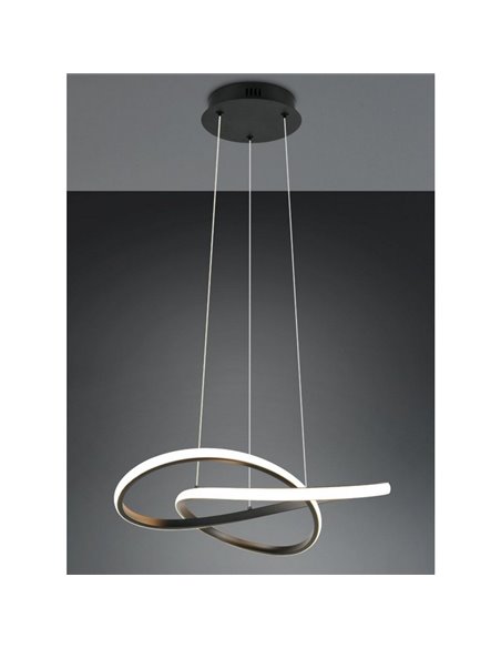 Plafonnier LED MANSA 36 W 4200 lm, blanc chaud 3000 K, IP20, noir