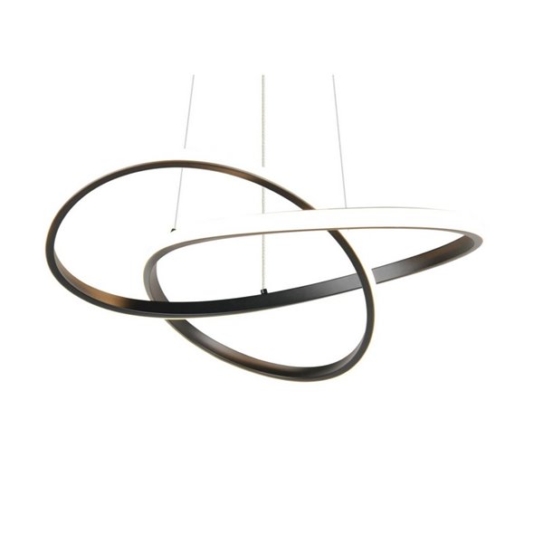 Plafonnier LED MANSA 36 W 4200 lm, blanc chaud 3000 K, IP20, noir