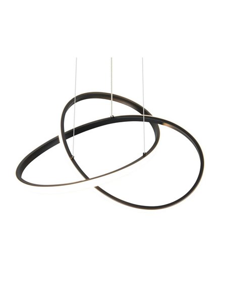 Plafonnier LED MANSA 36 W 4200 lm, blanc chaud 3000 K, IP20, noir