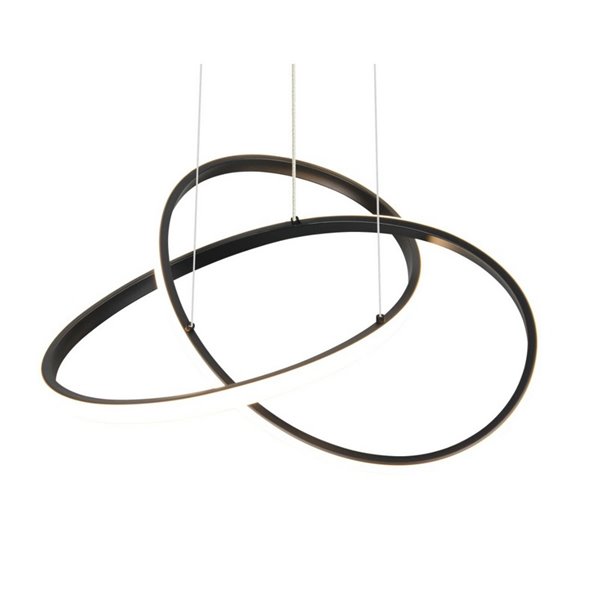 Plafonnier LED MANSA 36 W 4200 lm, blanc chaud 3000 K, IP20, noir