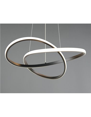 Plafonnier LED MANSA 36 W 4200 lm, blanc chaud 3000 K, IP20, noir