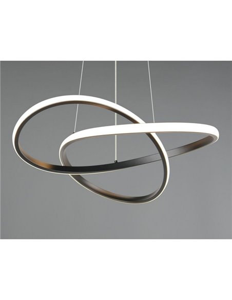 Plafonnier LED MANSA 36 W 4200 lm, blanc chaud 3000 K, IP20, noir