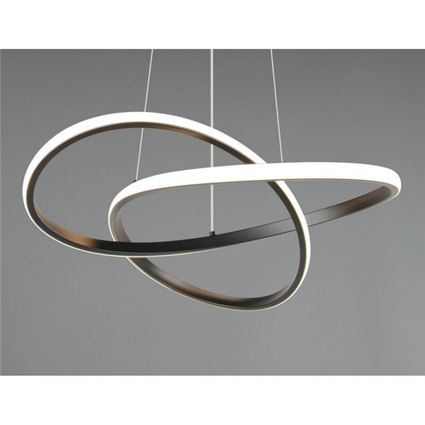 Plafonnier LED MANSA 36 W 4200 lm, blanc chaud 3000 K, IP20, noir