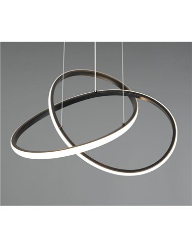 Luminária de teto LED MANSA 36W 4200lm, Branco Quente 3000K IP20 Preta