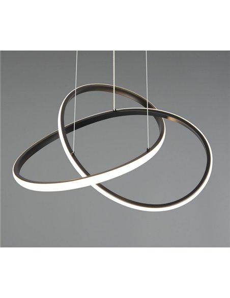 Luminária de teto LED MANSA 36W 4200lm, Branco Quente 3000K IP20 Preta