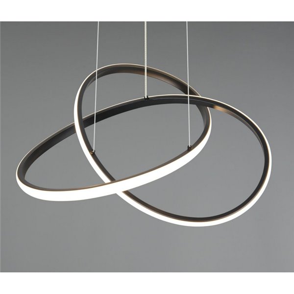 Plafonnier LED MANSA 36 W 4200 lm, blanc chaud 3000 K, IP20, noir