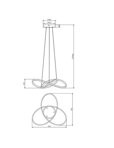 Suspension LED moderne MANSA 36 W 4200 lm, lumière neutre 4000 K IP20 blanc