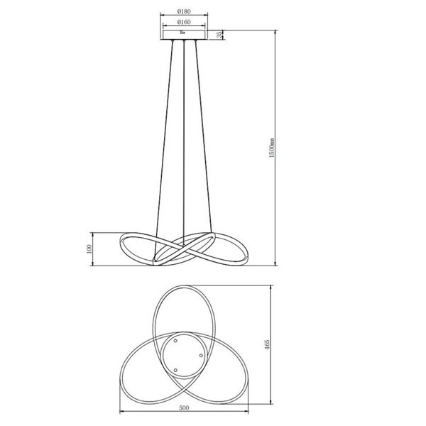 Suspension LED moderne MANSA 36 W 4200 lm, lumière neutre 4000 K IP20 blanc