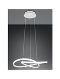 Luminária pendente LED moderna MANSA, 36W, 4200lm, luz neutra 4000K, IP20, branca.