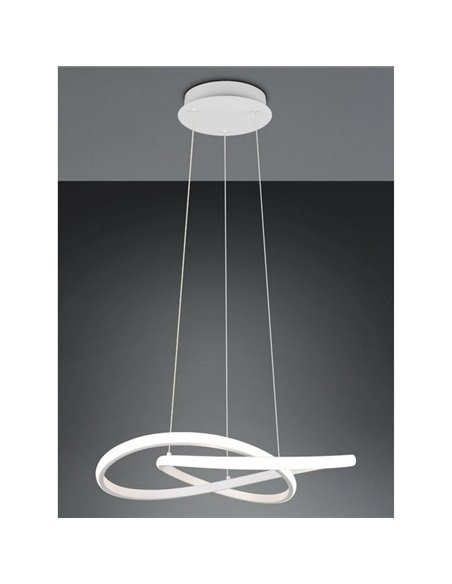 Luminária pendente LED moderna MANSA, 36W, 4200lm, luz neutra 4000K, IP20, branca.