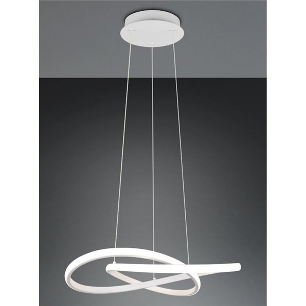 Luminária pendente LED moderna MANSA, 36W, 4200lm, luz neutra 4000K, IP20, branca.