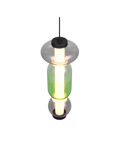 Lámpara LED colgante 1 luz MINERVA regulable 6W 800lm, DIP SWITCH 2300+3000+4000K IP20