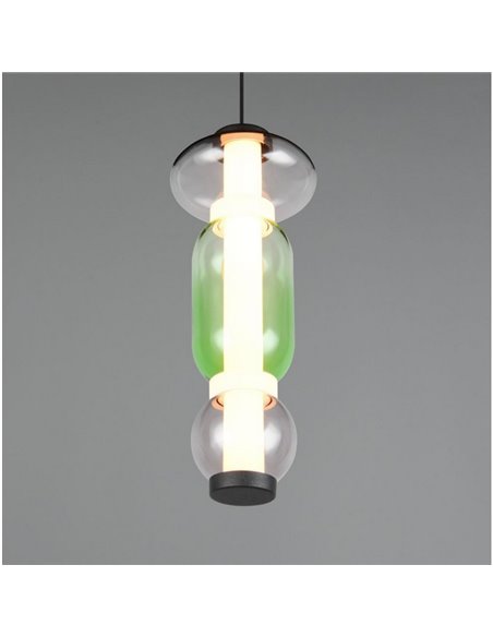 Lámpara LED colgante 1 luz MINERVA regulable 6W 800lm, DIP SWITCH 2300+3000+4000K IP20