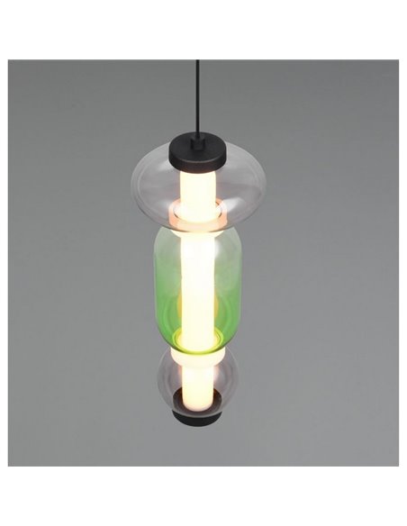 Lámpara LED colgante 1 luz MINERVA regulable 6W 800lm, DIP SWITCH 2300+3000+4000K IP20