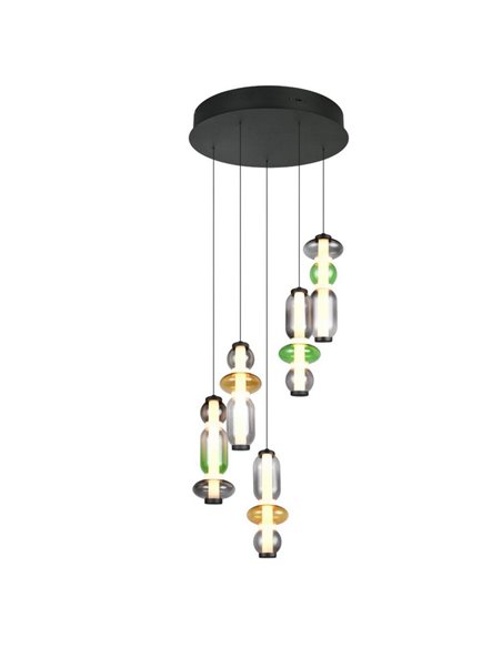 Lámpara de techo LED con plafón MINERVA 5x6W 5x800Lm DIP SWITCH 2300+3000+4000K IP20