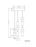 Lámpara de techo LED con plafón MINERVA 5x6W 5x800Lm DIP SWITCH 2300+3000+4000K IP20