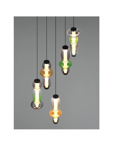 Luminária de teto LED MINERVA com montagem no teto, 5x6W, 5x800lm, chave DIP, 2300+3000+4000K, IP20